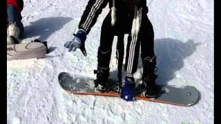 VIDEO 5 pasi simpli  Invata cum sa te dai cu placa de snowboard in 5 minute [upl. by Semyaj]