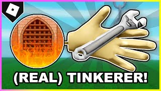 How to get TINKERER GLOVE  quotGREAT ESCAPEquot BADGE in SLAP BATTLES ROBLOX [upl. by Ennairak466]