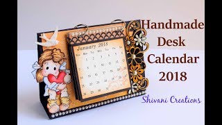 How to make Desk Calendar Handmade Calendar 2018 Quilled Desk Calendar for new YearDIY Calendar [upl. by Nannette]