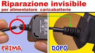 TECNICA INVISIBILE per riparare alimentatore caricabatterie iphone samsung  tartaglia channel [upl. by Richara]