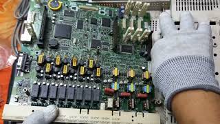 Panasonic TES 824 pabx Battery Remove [upl. by Sille]