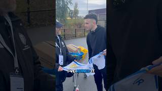 Wait till the end 😂 leedsunited leeds lufc interview football footballshirt [upl. by Einnus90]