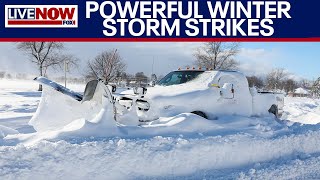 Winter storm warning Snow storm weather forecast update  LiveNOW from FOX [upl. by Zosema]