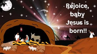 Christian Kid Screensaver Jesus is BORN With music Great for kid room classroom or daycare [upl. by Emmi]