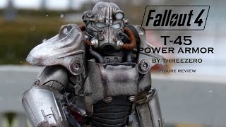 Fallout 4 T45 power armor figure by Threezero Review amp Unboxing [upl. by Nevyar]