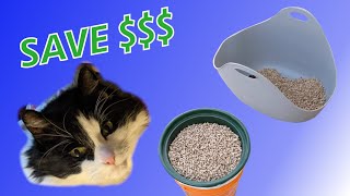 Cheap and Effective Cat Litter Box System using Wood Pellets [upl. by Nelleyram]