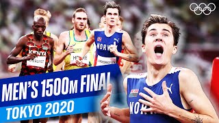 Ingebrigtsen breaks OLYMPIC RECORD  Mens 1500m final at Tokyo 2020 [upl. by Nelyag]