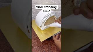 Viral standing cake design cake cakedecorating cakedesign birthdaycake trending shortsfeed [upl. by Atinet]