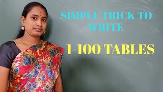 SIMPLE TRICK TO WRITE 1100 TABLES EASILY [upl. by Burley]