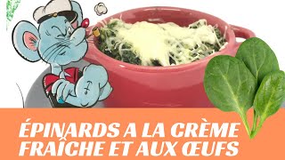 Épinards a la crème fraîche et aux œufs  Simple et Rapide  La Cuisine de Francine [upl. by Euridice]