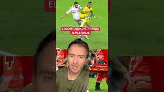 Lesion de Carvajal contra el Villareal carvajal lesion lesionado realmadrid [upl. by Craner]