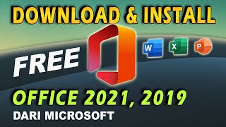 Cara Download amp Install OFFICE 2021 2019 Free Dari Microsoft [upl. by Atled102]