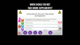 When should you not take iodine supplements iodine thyroidproblems thyroid endocrinology [upl. by Augustus637]