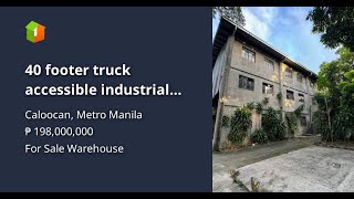 40 footer truck accessible industrial warehouse in Caybigay Caloocan [upl. by Rudwik330]