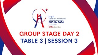 LIVE  T3  Day 2  ITTF World Team Table Tennis Championships Finals Busan 2024  TPE vs ALG F [upl. by Schram]