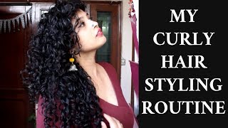 My Curly Hair Styling Routine Volume AND Definition [upl. by Elana535]