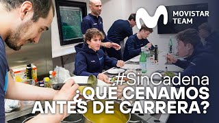 ¿Qué Cenan los Ciclistas Profesionales antes de una carrera  SinCadena  Movistar Team  2023 [upl. by Tibbitts655]