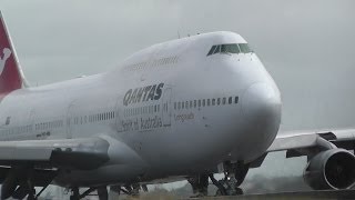 Qantas 747400 Take Offs from Sydney Airport [upl. by Aiam571]