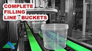 Buckets  Filling And Capping Monoblock I ALBERTINA Machinery [upl. by Otanutrof627]