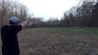 SKEET SHOOTING WITH A 22LR PISTOL UPSIDE DOWN USING TRACERS [upl. by Barstow]