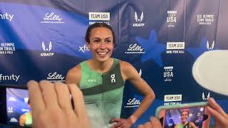 Sage HurtaKlecker ‘Pissed’ After Athing Mu Fall In Womens 800m Olympic Trials Final [upl. by Nehte496]