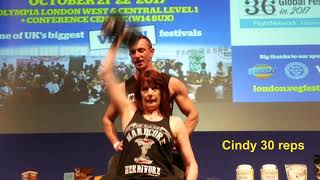 Female Shoulder PressContest Vegfest UK London 2017 [upl. by Meehyrb]