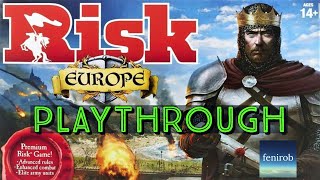 Risk Europe Board Game  Playthrough [upl. by Aitenev]