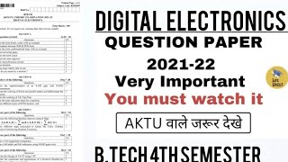 Digital electronics question paper digital electronics question paper btech 2nd year how to clear [upl. by Tildi]