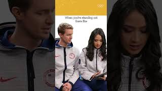 Madison Chock amp Evan Bates reacts to their Beijing 2022 free dance [upl. by Carnes]