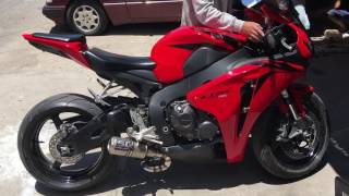 Honda CBR 1000 testing exhaust sound [upl. by Anitsyrhc]