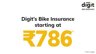 Get Digit Bike Insurance Online – Premium starting ₹786 [upl. by Htur984]