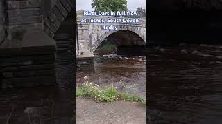 River Dart in full flow through Totnes today [upl. by Nilyaj567]