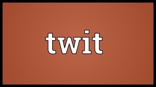 Twit Meaning [upl. by Hake683]