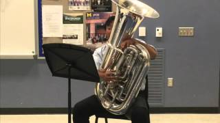 OMEA AllState Etude  Tuba Blazevich 26 [upl. by Kalli]