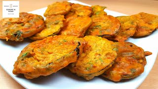 Baingan Pakora recipe by Europe and Food  Baingan K Pakoray by Europe and Food [upl. by Elvia]