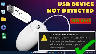 How to Fix USB Device Not Recognized  Easy Solutions for Windows 1011  USB error Windows  SOLVED [upl. by Iilek]