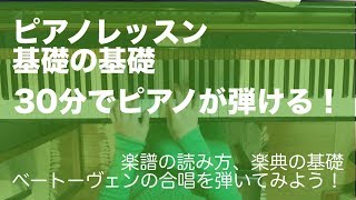 初心者でも30分で両手で弾ける！ピアノレッスン基礎の基礎「ベートーヴェン第九合唱」ピアノレッスン 入門 基礎 ソルフェージュ ピアノ初心者 [upl. by Carlye]