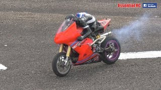 FAST NITRO RC MOTORBIKE races ELECTRIC RIDERS Cotswold MCC [upl. by Cherianne514]