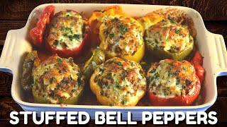 How to Make Stuffed Bell Peppers with Beef amp Rice  Easy Classic Recipe [upl. by Rothmuller110]