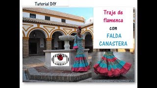 Tutorial DIY Cómo hacer una falda canastera de un traje de flamenca [upl. by Melamed]