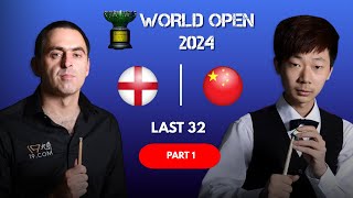 RONNIE OSULLIVAN VS LYU HAOTIAN  PART 1  WORLD OPEN 2024  SNOOKER 2024 [upl. by Domel645]