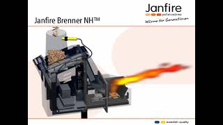 Janfire NH self cleaning pellet burner [upl. by Lexi6]