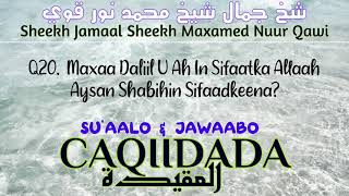 Q11  Maxaa Daliil U Ah In Sifaatka Allaah Aysan Shabihin Sifaadkeena [upl. by Niple]