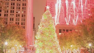 VIDEO Chicagos annual Christmas Tree Lighting in Millennium Park [upl. by Kwarteng]