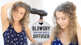 How to blowdry your hair with a diffuser [upl. by Leruj]