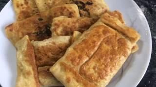 how to make Chicken Stuffed Afghan BolaniAfghan flat bread Nan [upl. by Sasnak9]