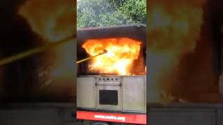 Water on a Chip Pan Fire  Grease Fire [upl. by Livvyy535]