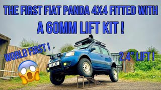 WORLD FIRST  Fiat Panda 4X4 60MM lift kit installed [upl. by Aneehsit]