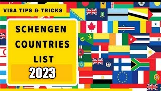 europe schengen country list 2023  schengen countries list  Schengen area [upl. by Yerggoeg]