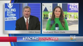 DeFede speaks with CBS reporter Teri Hornstein live in Miami at a Trump rally [upl. by Nalehp499]